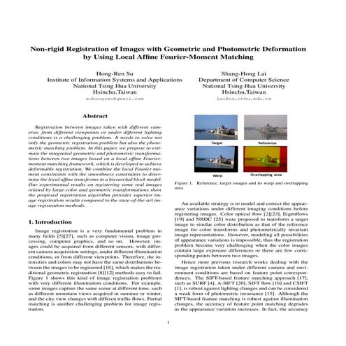 Non-rigid Registration of Images with Geometric and Photometric Deformation b...