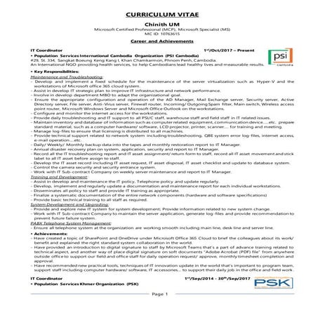 CV Last Update - Chinith UM | DOCX