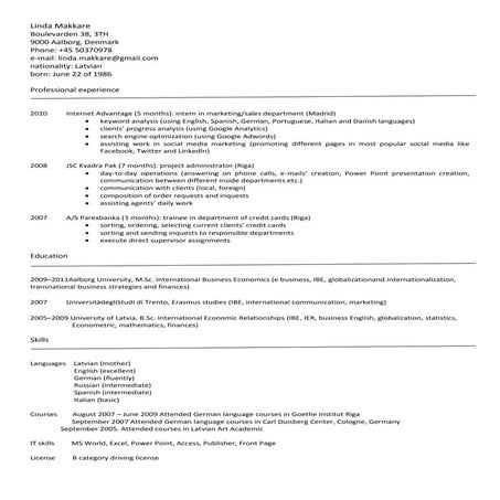 English cv | PDF