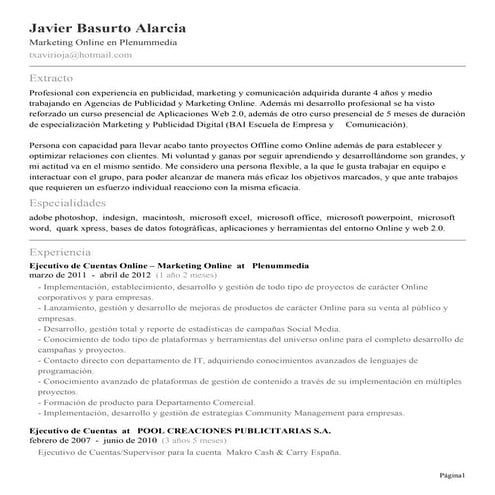 Cv linkedin | PDF