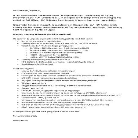 Cv mondy holten sap hcm open 8 01-2015