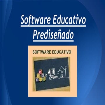Software educativo prediseñado