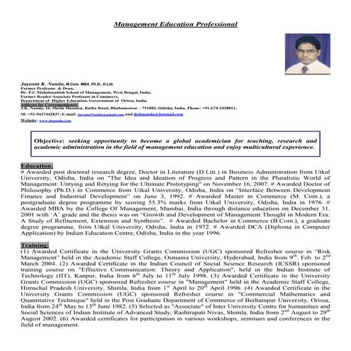 Higher Education Professional.