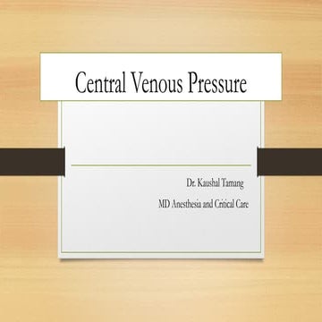 CVP care in icu settings for health workers