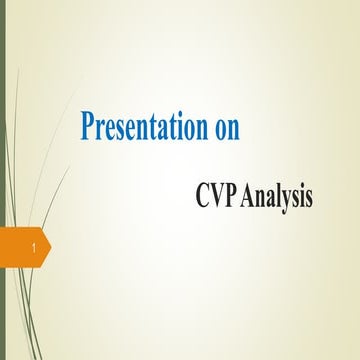 CVP analysis 