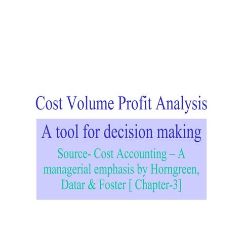 Cvp analysis