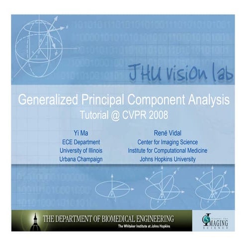CVPR2008 tutorial generalized pca