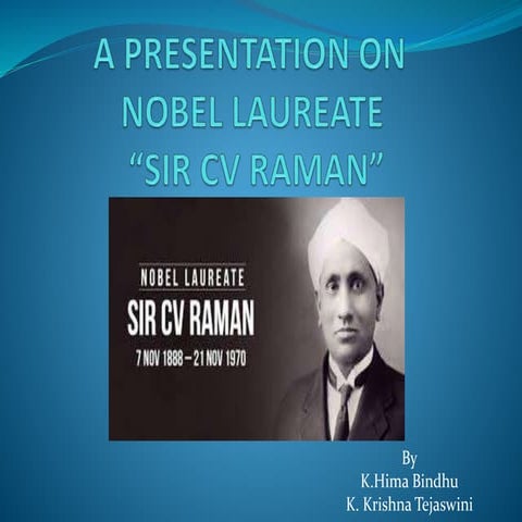 C V Raman | PPTX