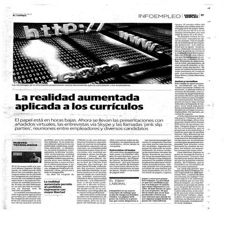 Cv realidad aumentada