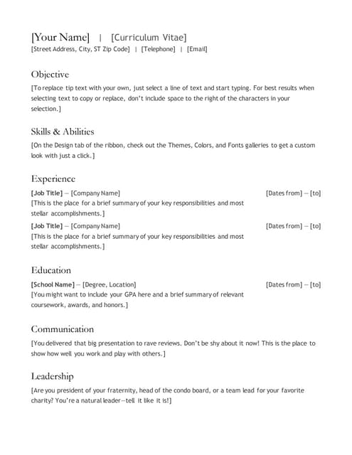 Simple Cover Letter Template | DOCX