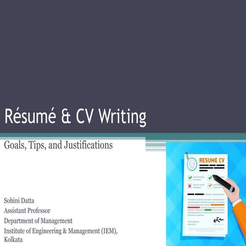 CV Resume ppt,For studying Managerial Communication Studying Purpose