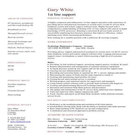 Cv resume samples