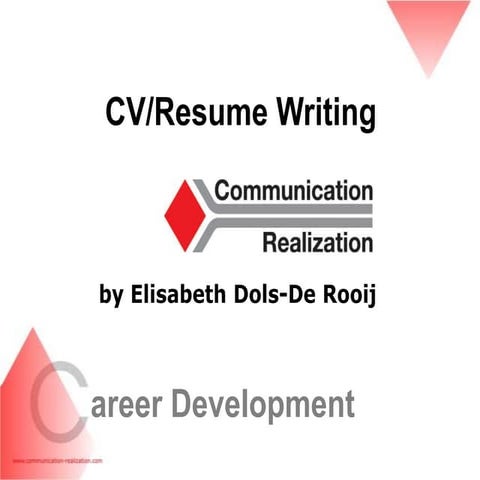 CV / Resume writing / Career development