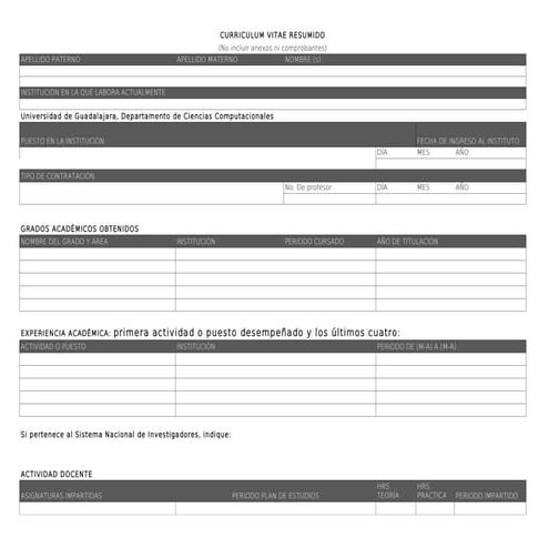 Cv resumido conaic