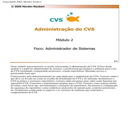 Curso de CVS - Parte 2 - Administração