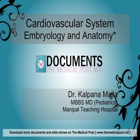 Embrology and Anatomy of Cardiovascular System
