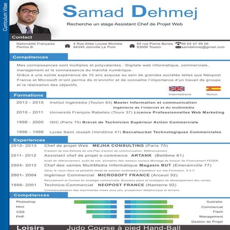 CV Sam Dehmej | PDF