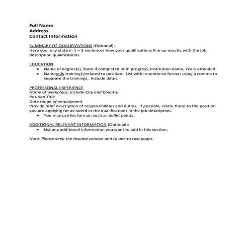 Cv sample | DOCX
