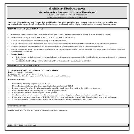 Cv shishir shrivastava