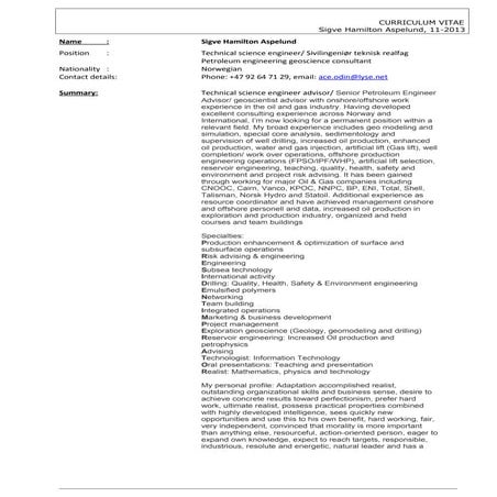 CV Sigve Hamilton Aspelund 112013