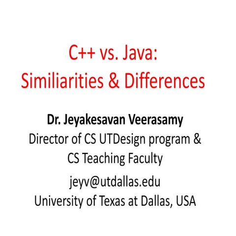 C++vs java | PPTX