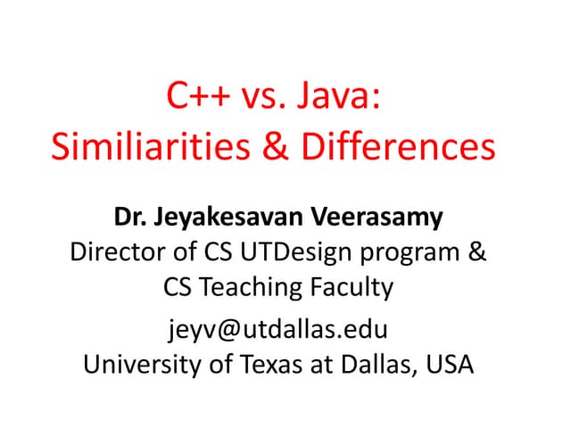 C++vs java