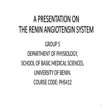 Renin angiotensin aldosterone system | PPTX