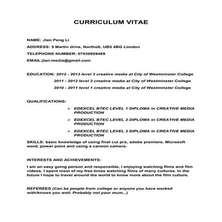 Cv template | DOC