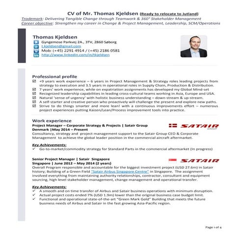 CV of Mr. Thomas Kjeldsen
