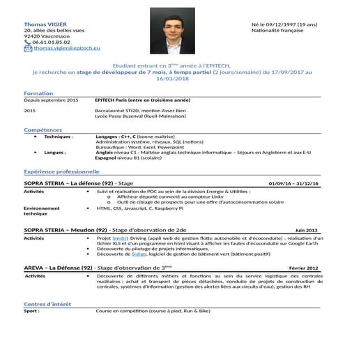 Cv thomas vigier_07-2017 | PDF