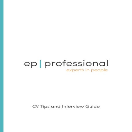 EP Professional CV and Interview Tips