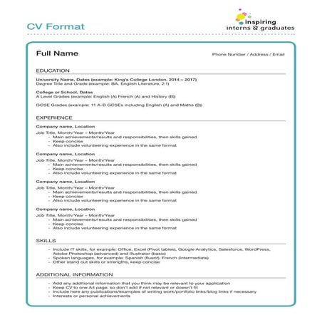 Cv template english | DOC