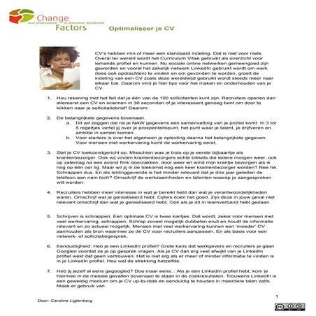 Cv tips voor meer aandacht tijdens een sollicitatie