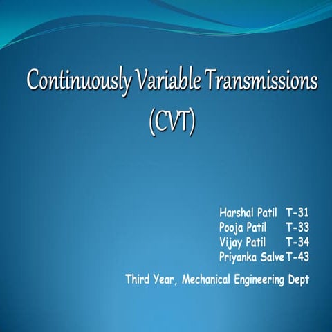 Cvt mini project presentation