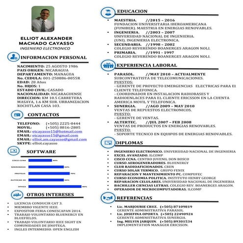Cv vitae Elliot Machado | PDF