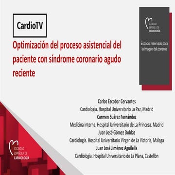 Optimización del proceso asistencial del paciente con síndrome coronario agud...