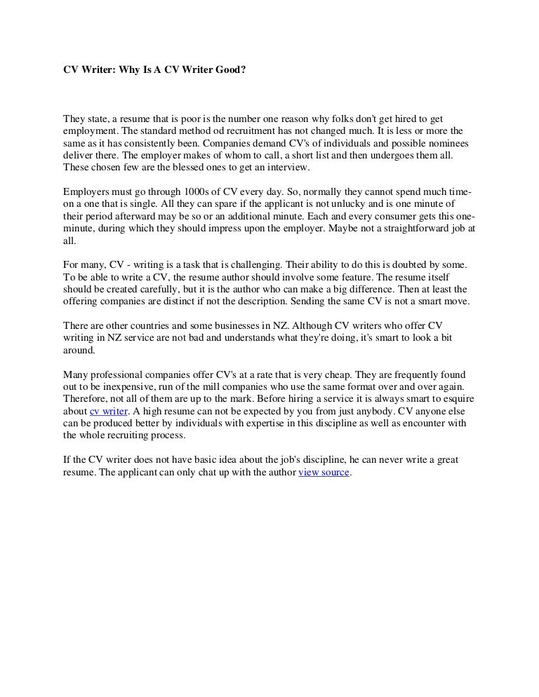 writer cv