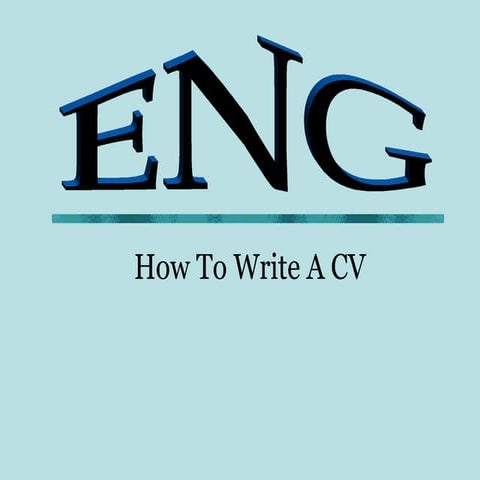 Cv writing