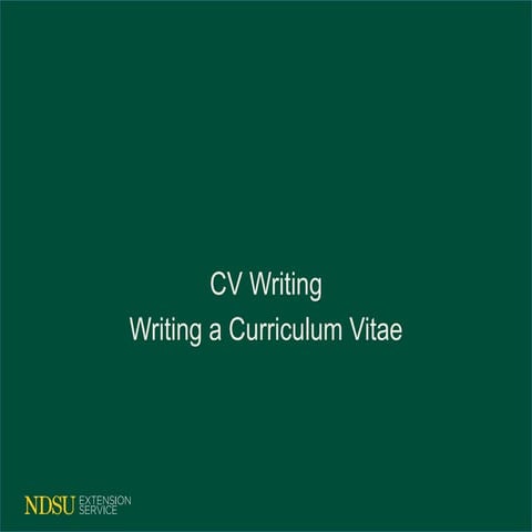 Cv writing