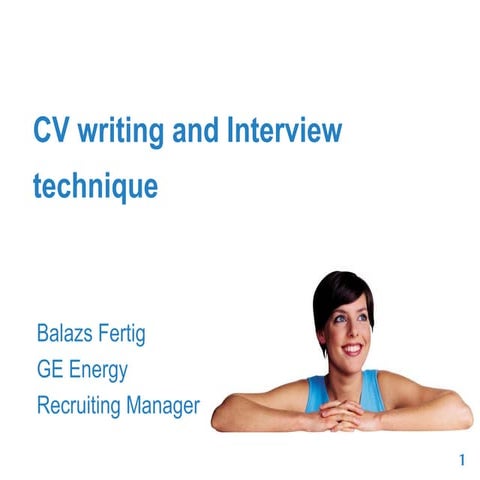 CV Writing and Interview Technique