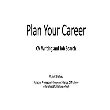 Cv writing and job search