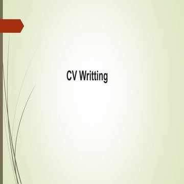 CV writing         by Rimsha Arshad.ppsx