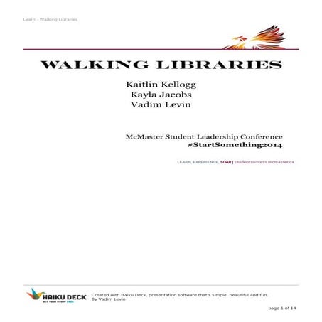 Learn --walking-libraries