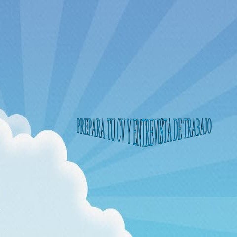 Cv y entrevista de trabajo antonio