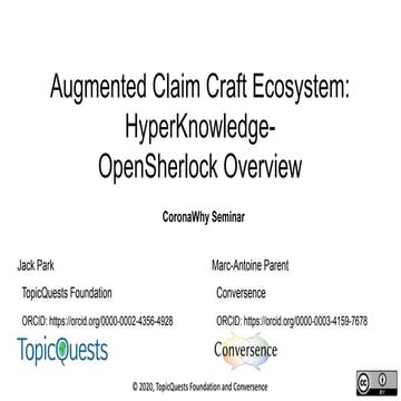 Augmented Claim Craft Ecosystem: HyperKnowledge- OpenSherlock Overview 