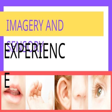 Imagery Lesson 2 on Creative Writing for G11