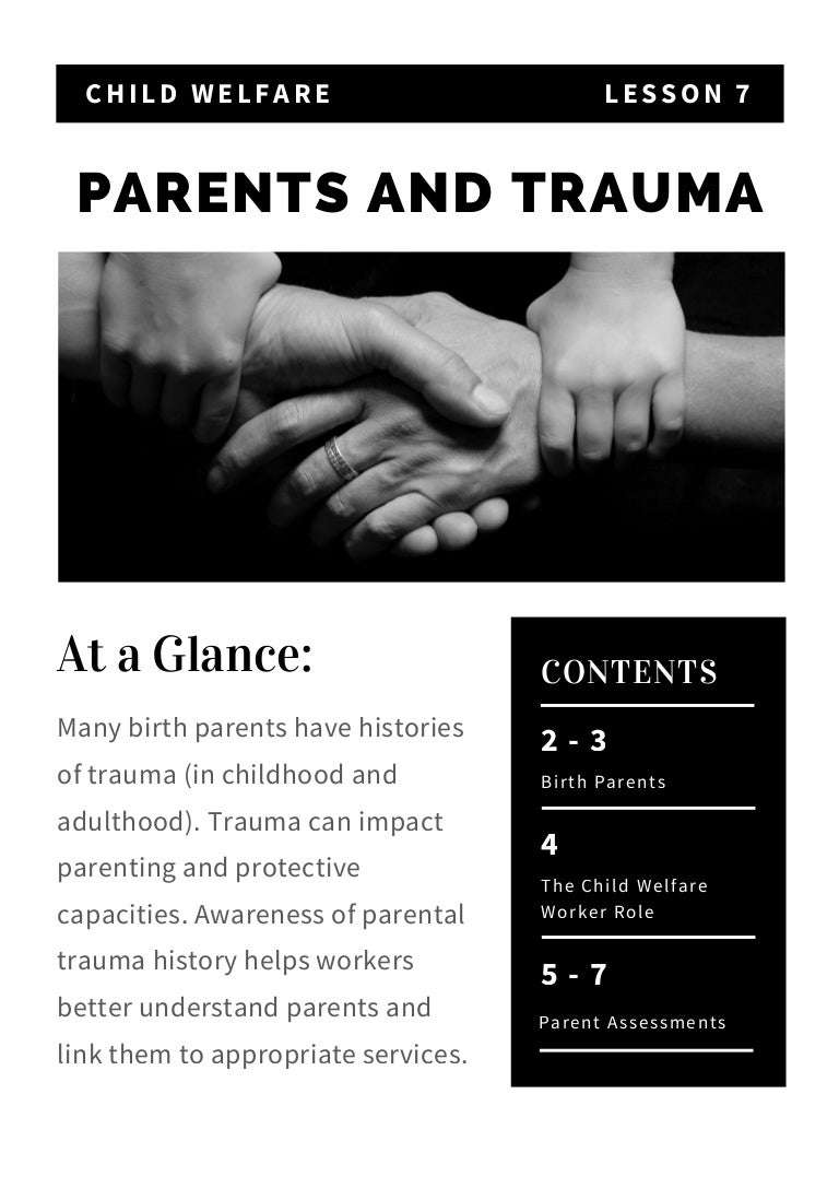 Child Welfare: Lesson 7 Handout