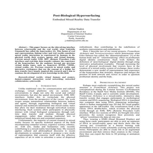 Cyber Worlds 2011 submission 