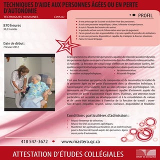 TECHNIQUES D’AIDE AUX PERSONNES ÂGÉ...