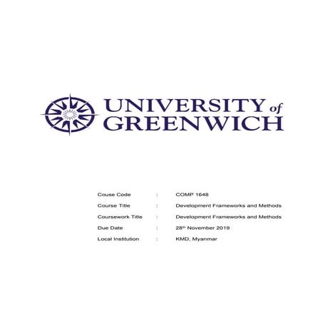 DFM Coursework | COMP1648 | BIT